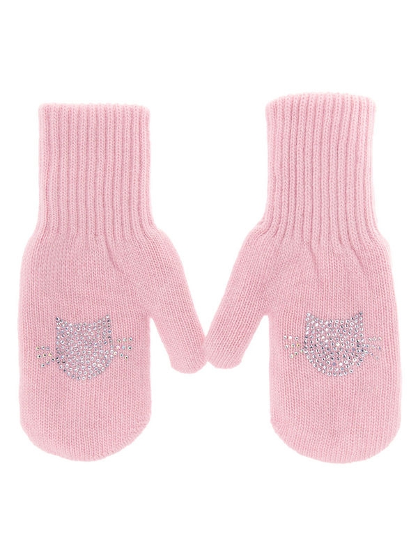 Варежки для девочки Муркинс, Миалт розовый - Варежки