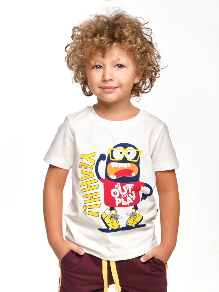 Футболка для мальчиков Mini Maxi, модель 4825, цвет белый - Футболки для мальчиков