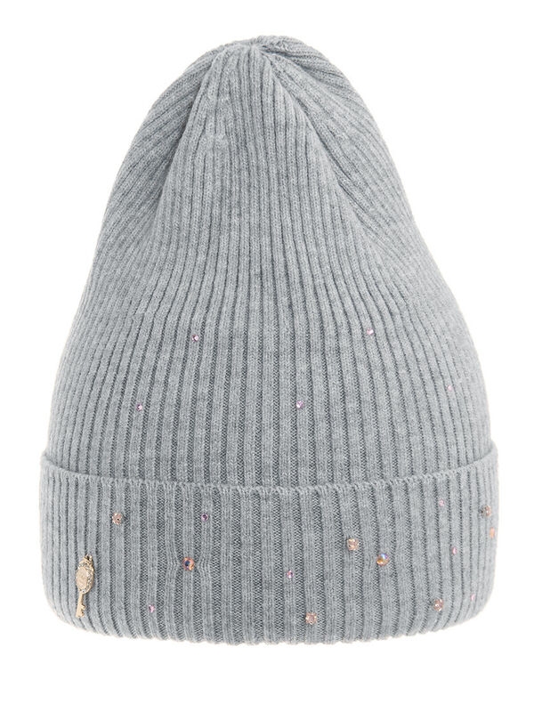 Шапка для девочки Нимфа, Миалт светло-серый, весна-осень - Для девочек весна-осень