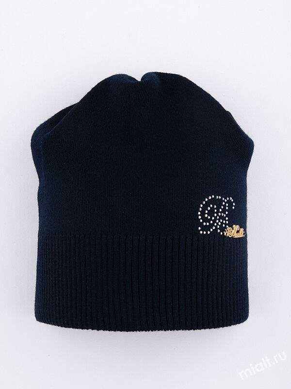 Шапка для девочки Bravissimo, Миалт темно-синий, весна-осень - Для девочек весна-осень