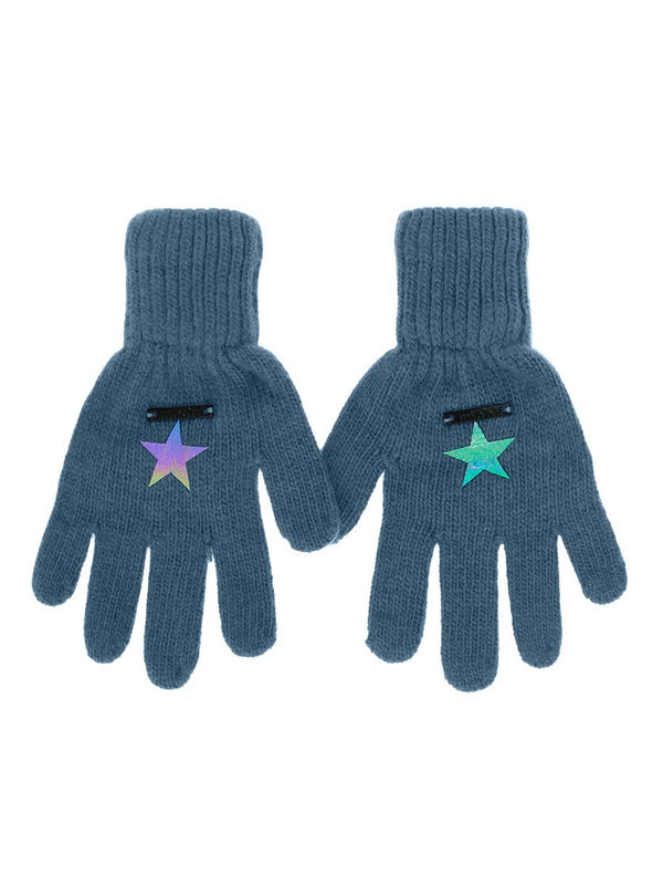 Перчатки для мальчика Альфа, Миалт джинсовый, весна-осень - Перчатки