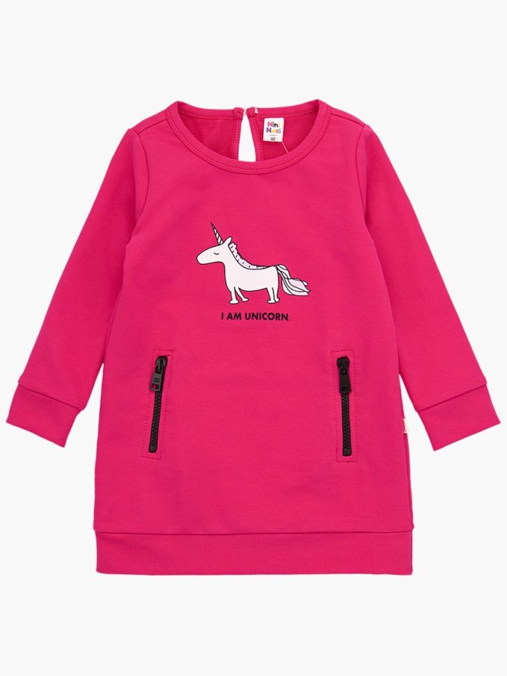 Платье для девочек Mini Maxi, модель 3828, цвет малиновый - Платья для девочек с длинным рукавом