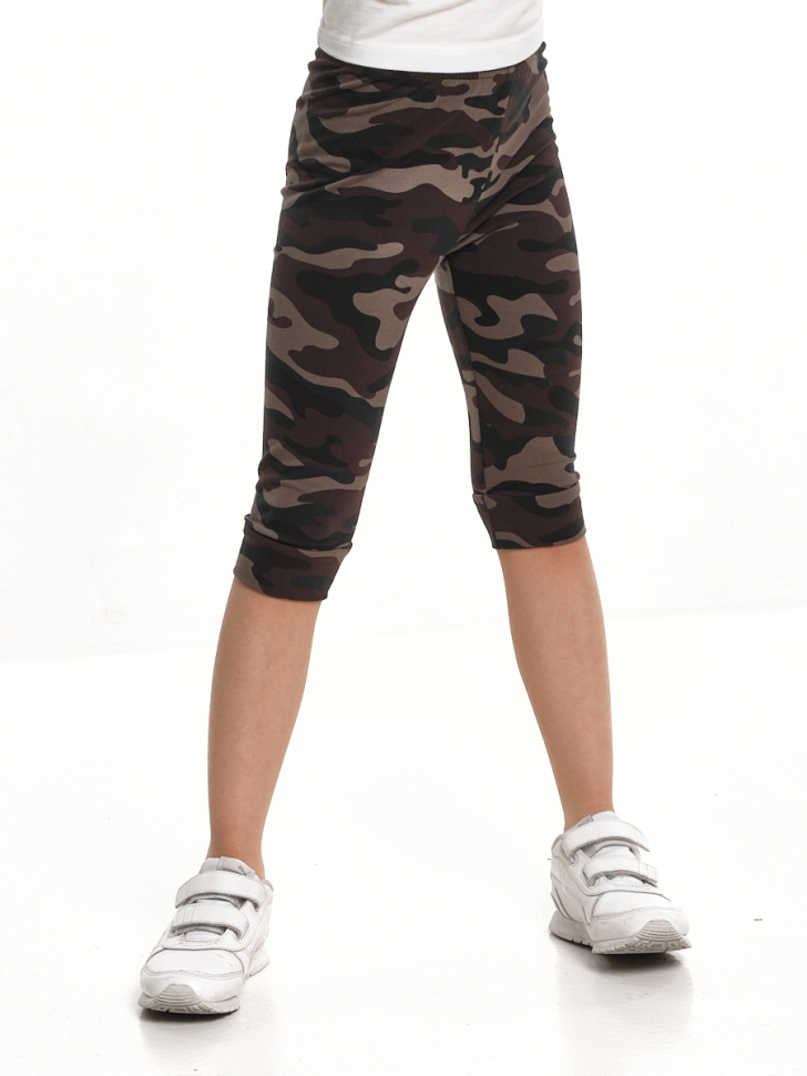 Бриджи для девочек Mini Maxi, модель 1691, цвет хаки/камуфляж - Бриджи / велосипедки