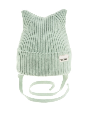 Шапка для девочки Секрет, Миалт бледно-мятный, весна-осень