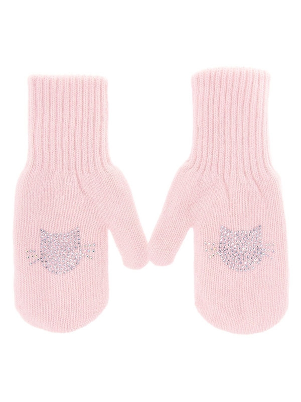 Варежки для девочки Муркинс, Миалт светло-розовый - Варежки