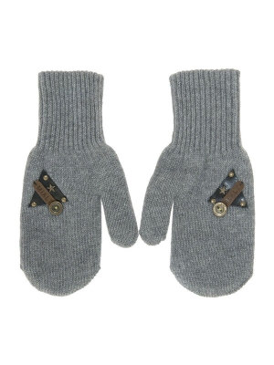 Варежки для мальчика Пик, Миалт серый, зима