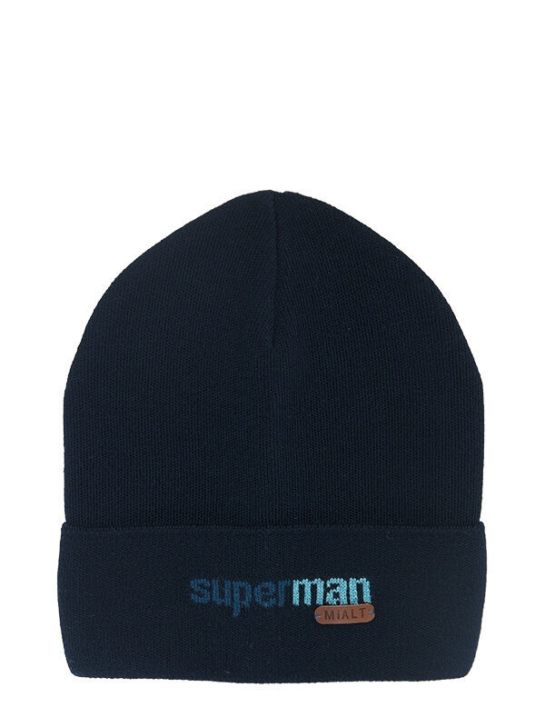 Шапка для мальчика Superman, Миалт темно-синий, весна-осень - Шапки весна-осень