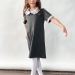 Платье для девочки школьное БУШОН SK10, цвет серый