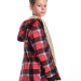 Толстовка для мальчиков Mini Maxi, модель 7856, цвет красный/серый/клетка