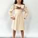 Платье для девочки нарядное БУШОН ST59, цвет капучино коричневый бант