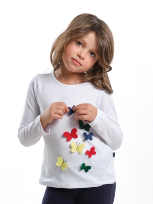 Лонгслив для девочек Mini Maxi, модель 3859, цвет белый