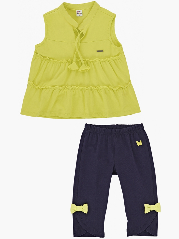 Комплект для девочек Mini Maxi, модель 6506, цвет неон/синий - Комплекты летние