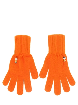 Перчатки для мальчика Смурфик, Миалт ярко-оранжевый, весна-осень