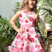 Платье для девочки нарядное БУШОН ST30, стиляги, цвет светло-розовый цветы
