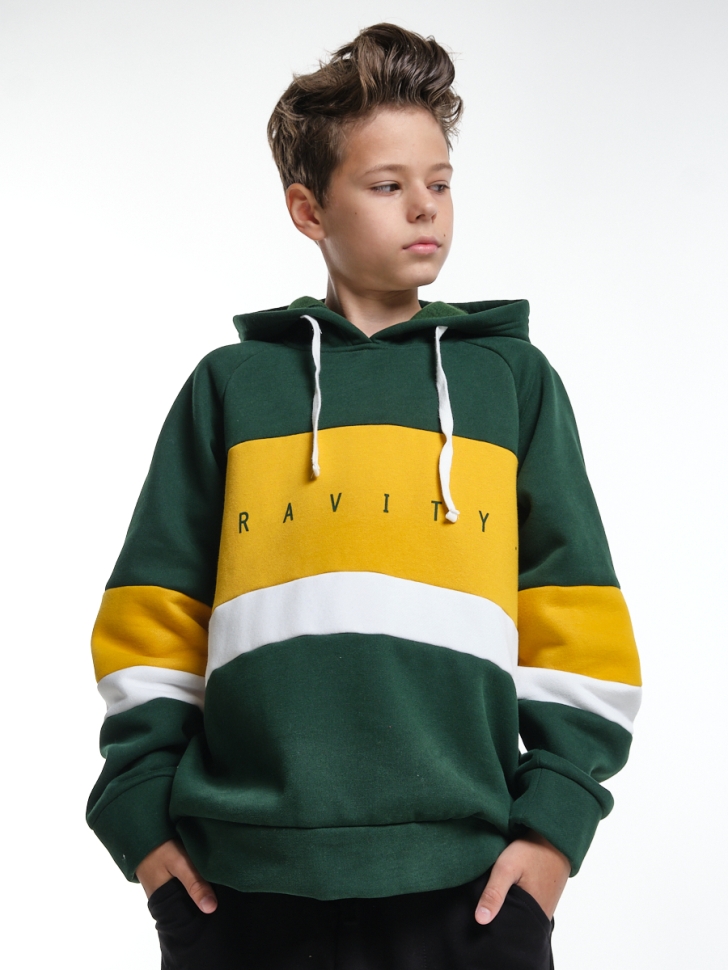 Худи для мальчиков Mini Maxi, модель 8019, цвет хаки - Худи, толстовки с капюшоном