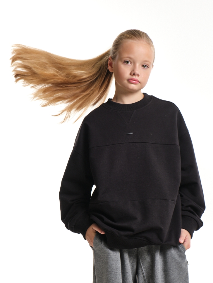 Свитшот для девочек Mini Maxi, модель 804, цвет черный - Свитшоты / джемпера