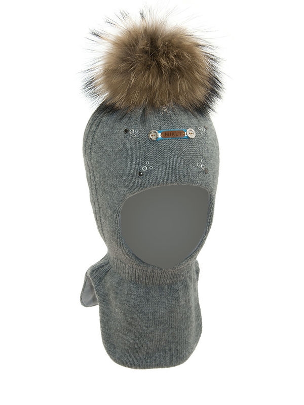Шлем для мальчика Порох, Миалт серый, зима - Шлемы осень-зима