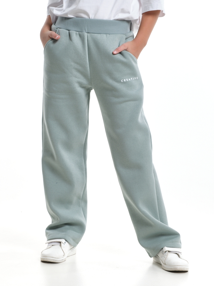 Джоггеры для девочек Mini Maxi, модель 7318, цвет мятный - Брючки / джоггеры спортивные