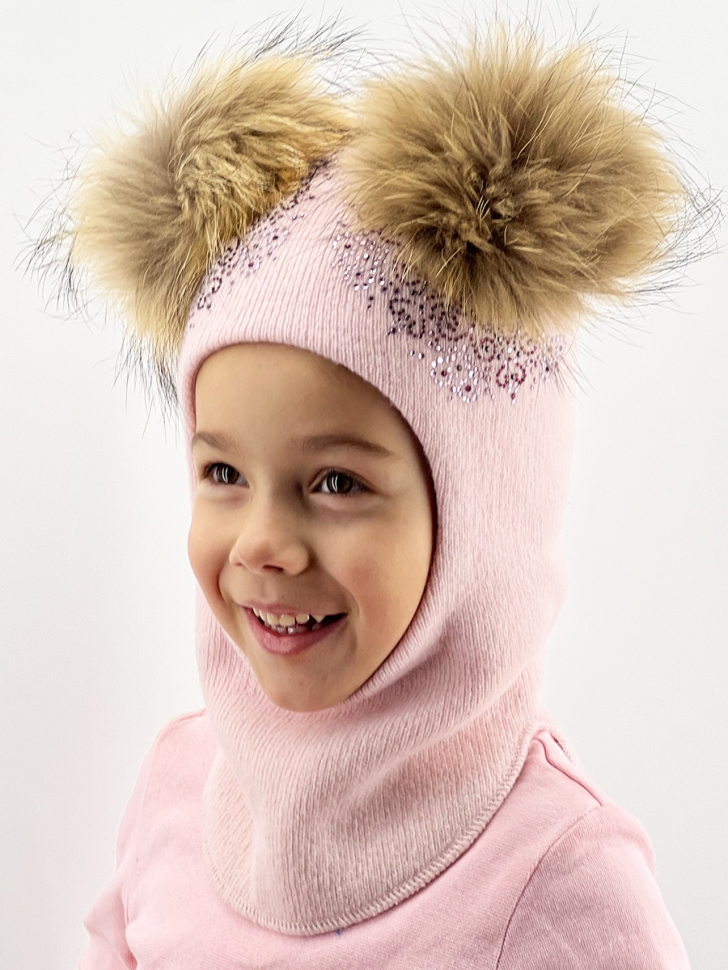 Шапка-шлем Касси св.розовый - Шапки-шлемы зима-осень