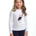 Лонгслив для девочек Mini Maxi, модель 2718, цвет белый