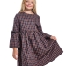 Платье для девочек Mini Maxi, модель 6837, цвет синий/красный/клетка