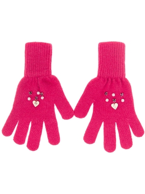 Перчатки для девочки Вербена, Миалт малиновый, весна-осень