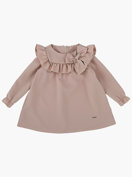 Платье для девочек Mini Maxi, модель 7033, цвет бежевый - Платья для девочек с длинным рукавом