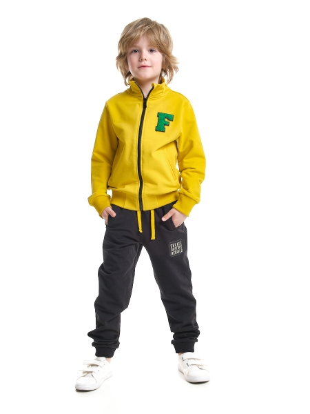 Спортивный костюм для мальчиков Mini Maxi, модель 7237, цвет горчичный/зеленый - Костюмы спортивные