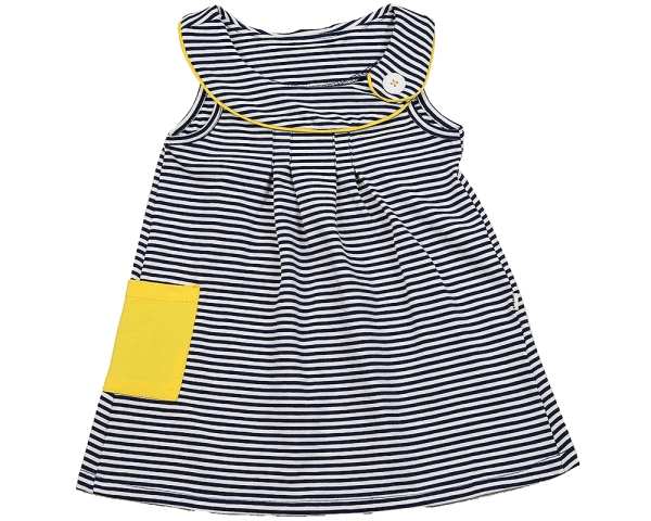 Платье для девочек Mini Maxi, модель 1582, цвет желтый/мультиколор - Платья для девочек с коротким рукавом