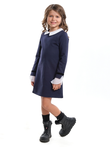 Платье для девочек Mini Maxi, модель 6818, цвет синий - Платья для девочек с длинным рукавом