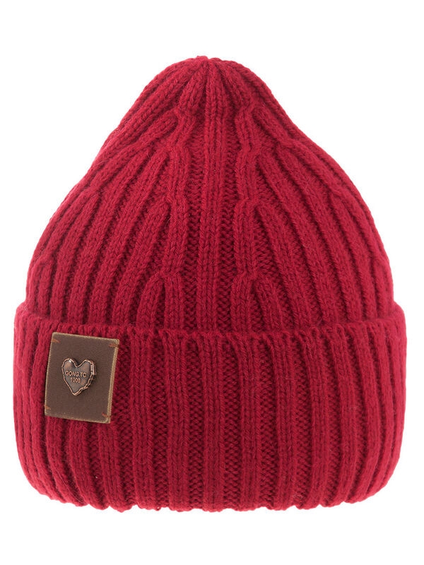Шапка для девочки Лиана, Миалт красный, зима - Зимние шапки для девочек