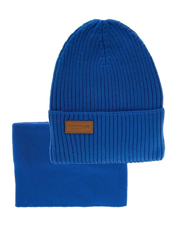 Комплект для мальчика Приоритет, Миалт ярко-синий, весна-осень - Шапки весна-осень