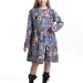 Платье для девочек Mini Maxi, модель 7844, цвет синий/мультиколор/мультиколор