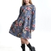 Платье для девочек Mini Maxi, модель 7844, цвет синий/мультиколор/мультиколор