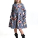 Платье для девочек Mini Maxi, модель 7844, цвет синий/мультиколор/мультиколор