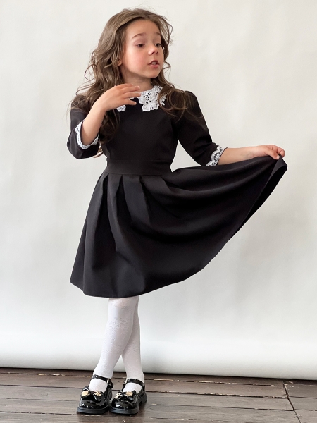 Платье для девочки школьное БУШОН SK11, цвет черный - Платья / сарафаны для школы