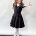 Платье для девочки школьное БУШОН SK11, цвет черный