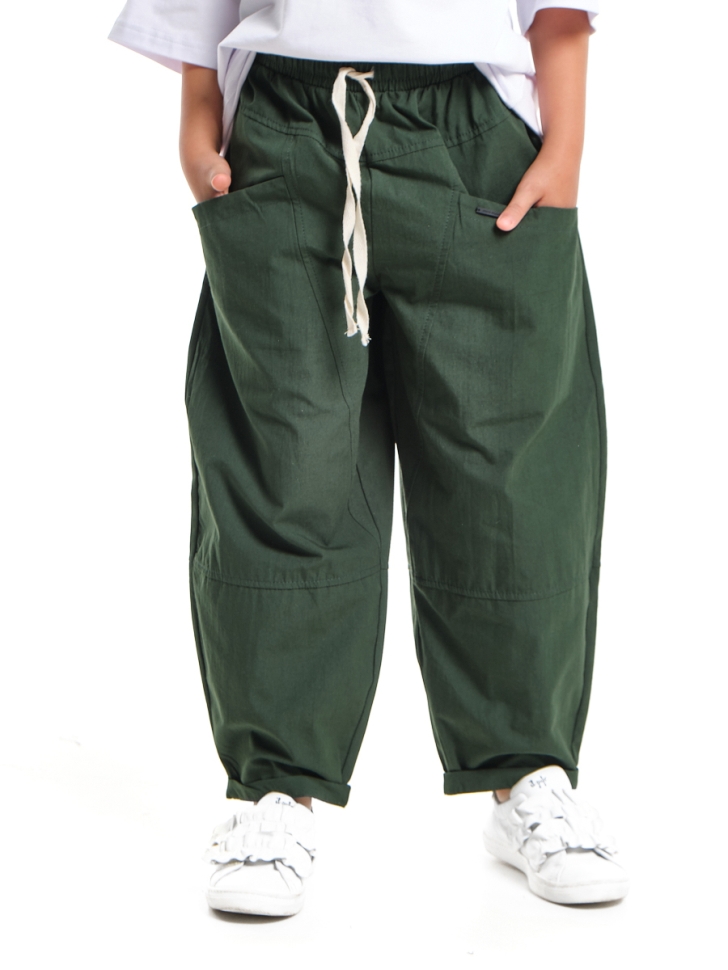 Брюки для девочек Mini Maxi, модель 7964, цвет зеленый/хаки - Брюки для девочек