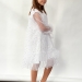 Платье для девочки нарядное БУШОН ST53, цвет белый блестки