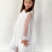 Платье для девочки нарядное БУШОН ST53, цвет белый блестки