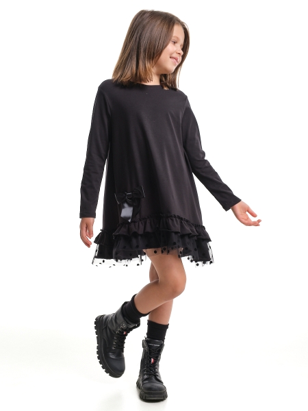 Платье для девочек Mini Maxi, модель 8055, цвет черный - Платья для девочек с длинным рукавом
