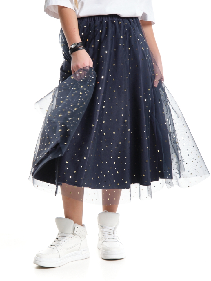 Юбка для девочек Mini Maxi, модель 7608, цвет черный/мультиколор - Юбки для девочек