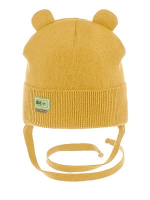 Шапка для мальчика Лунтик, Миалт светло-горчичный, весна-осень
