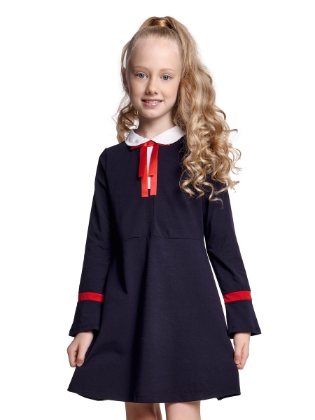 Платье для девочек Mini Maxi, модель 4514, цвет темно-синий - Платья / сарафаны для школы