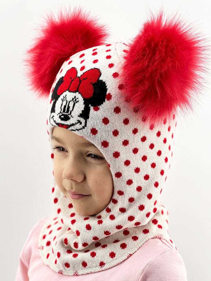 Шапка-шлем для девочки Мышка - Шапки-шлемы зима-осень