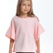Футболка для девочек Mini Maxi, модель 7909, цвет кремовый/розовый