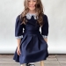 Платье для девочки школьное БУШОН SK11, цвет темно-синий