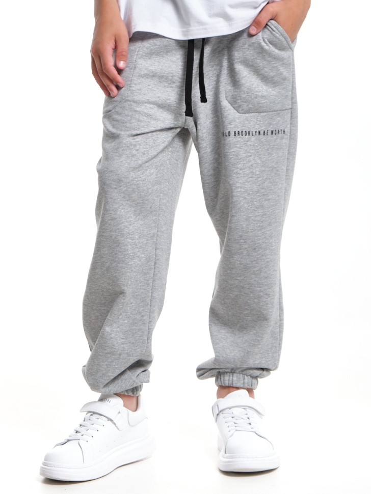 Джоггеры для мальчиков Mini Maxi, модель 7991, цвет серый/меланж - Брюки спортивные (джогеры)