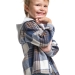 Рубашка для мальчиков Mini Maxi, модель 7987, цвет синий/белый/клетка