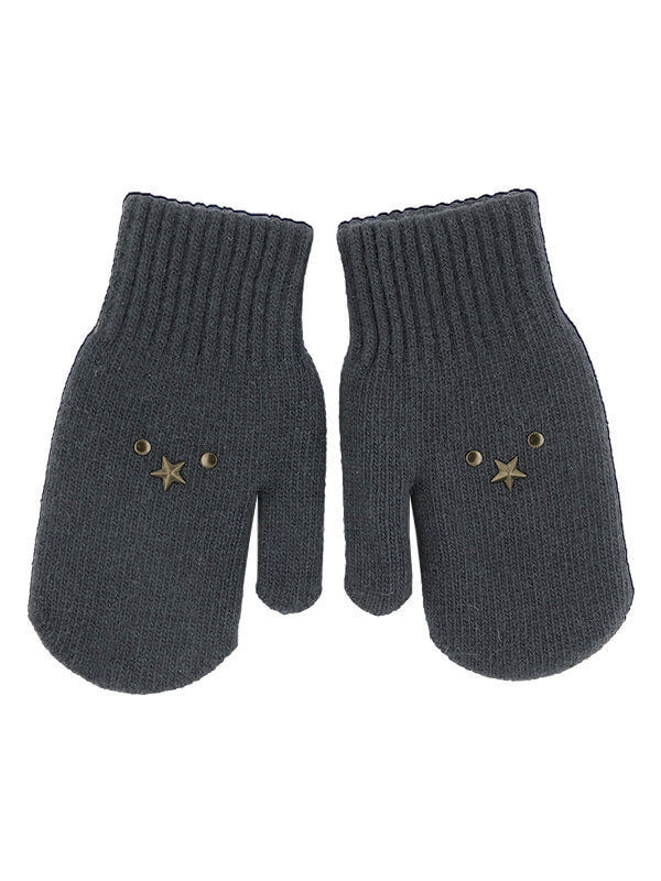 Варежки для мальчика Димка, Миалт темно-серый - Варежки